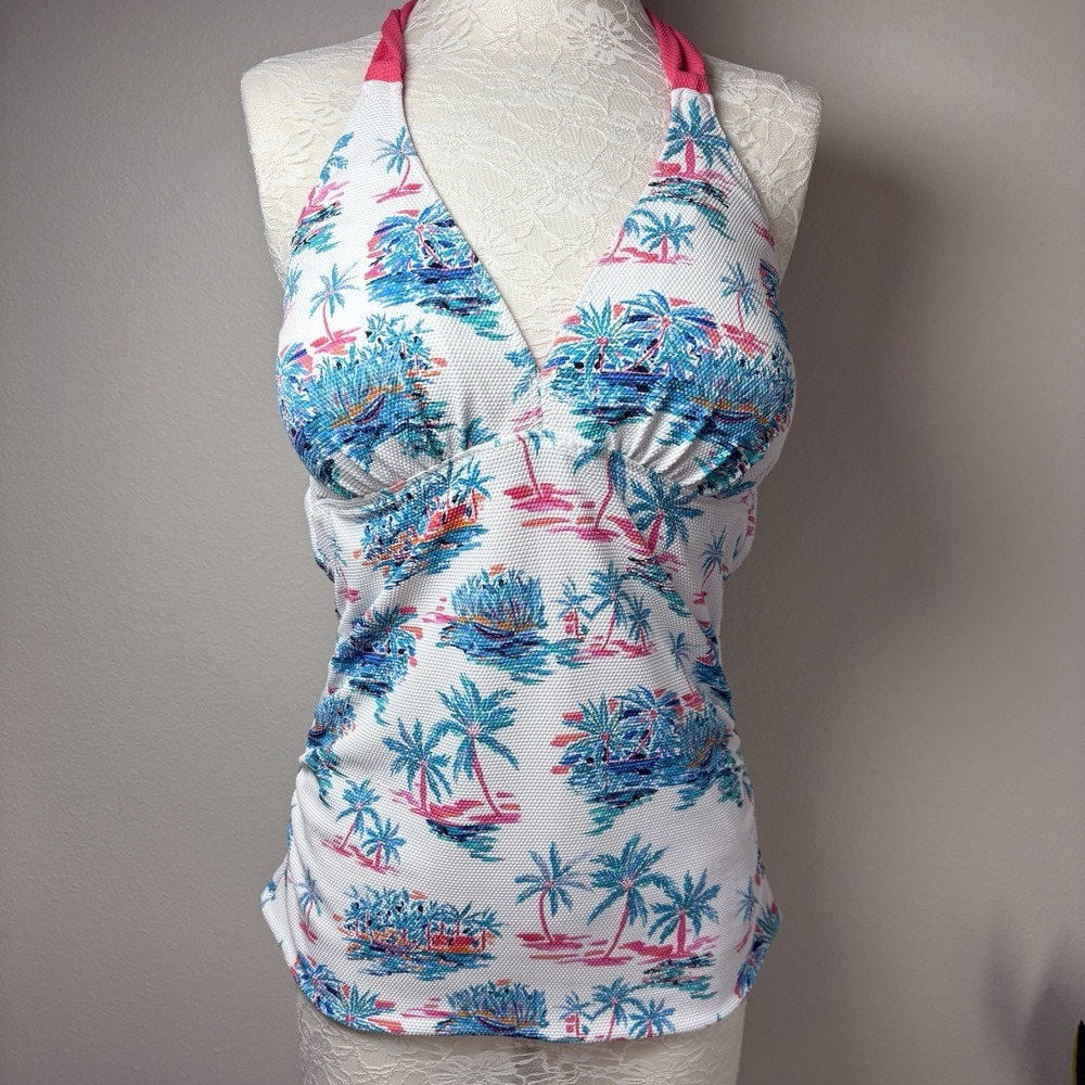 Tommy Bahama Womens
~Large* ~ Pink Tropical Island
Cays Oasis Reversible Tankini